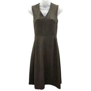 MM LaFleur Annie Sleeveless Dress Womens SZ 2 Olive Green Brown Career Work